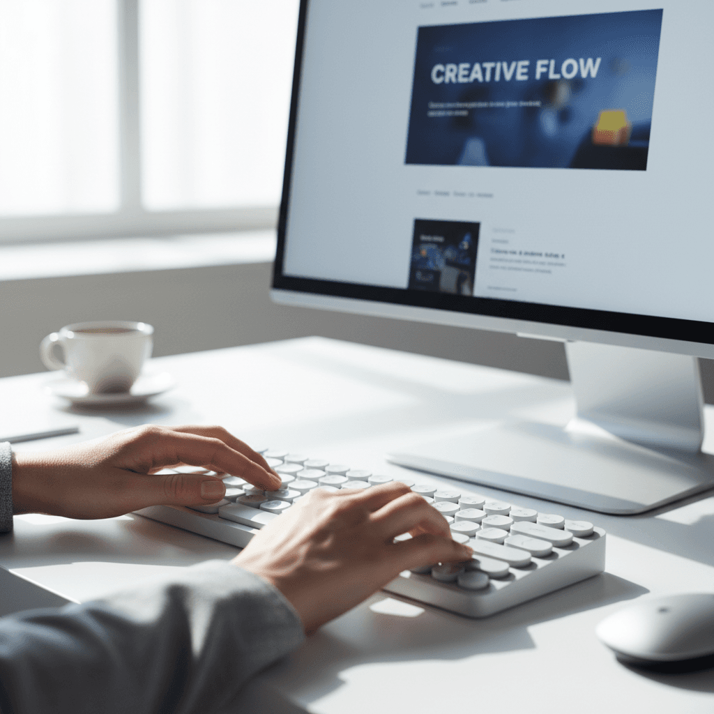 Copywriter drafting converted website copy